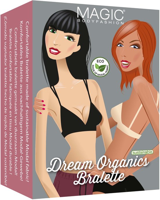MAGIC Bodyfashion - Maat XL - Dream Organics Bralette Dames Beha Zwart