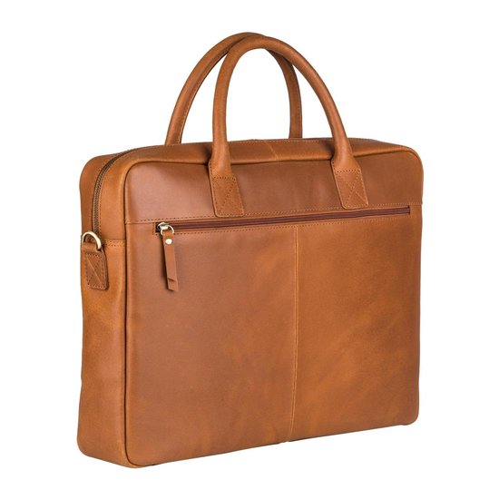 BURKELY Unisex Bart Laptoptas - 15.6'' - Cognac