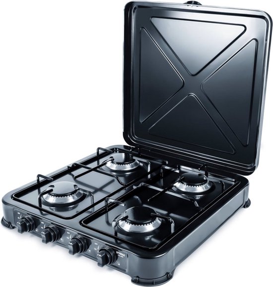 Promis KG400C camping kookplaat 4 zones - kleur zwart