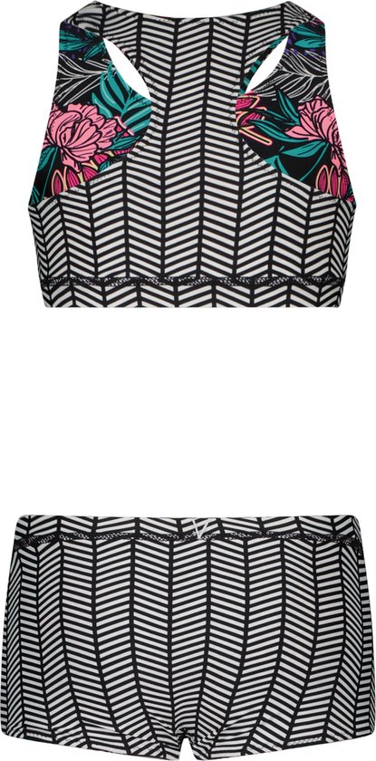 B.Nosy - Maat 158/164 - Meisjes Bikiniset Reversible Sporty Flower