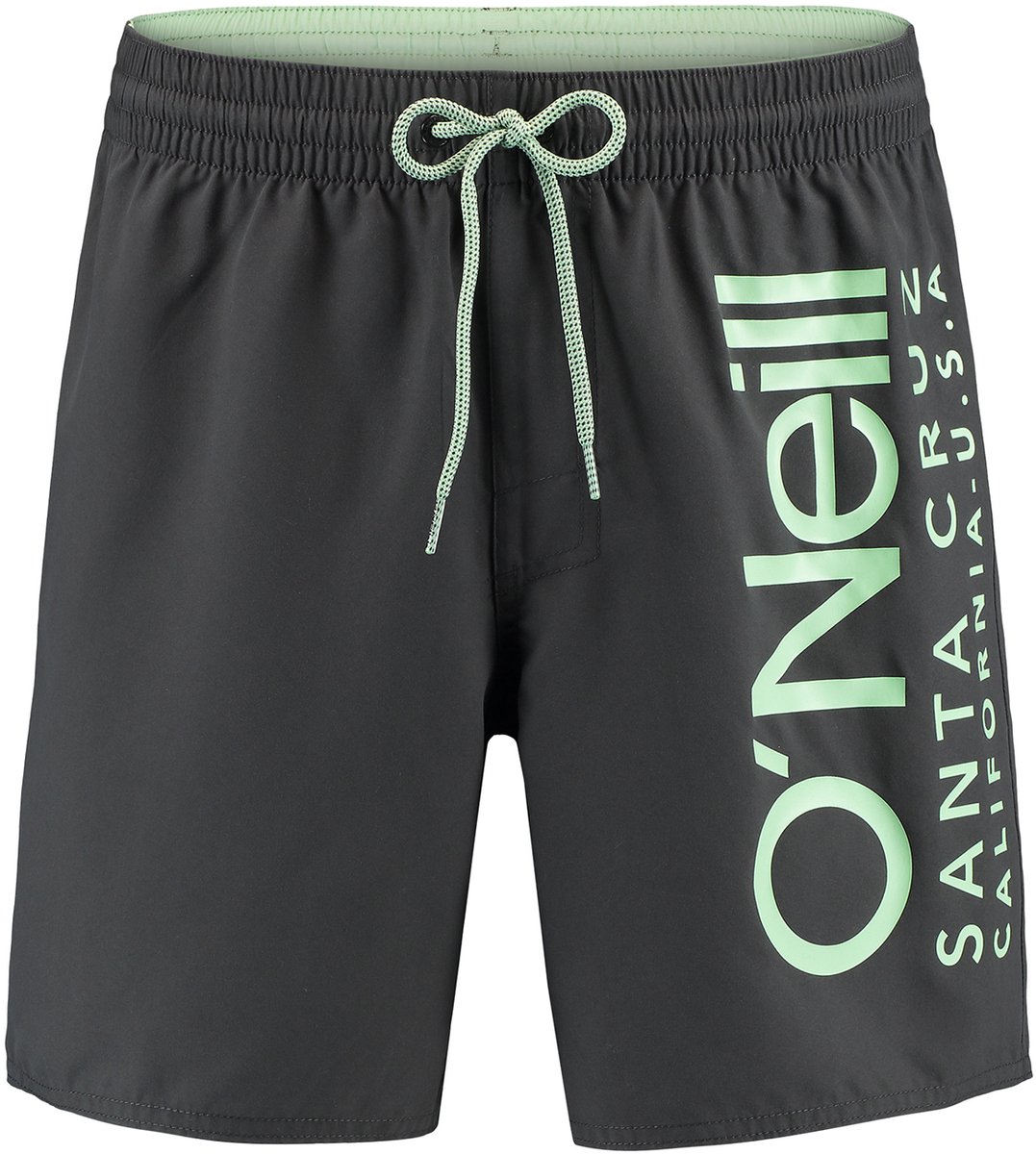 zwembroek, drawstring, korte broek, neon groen, logo opzij