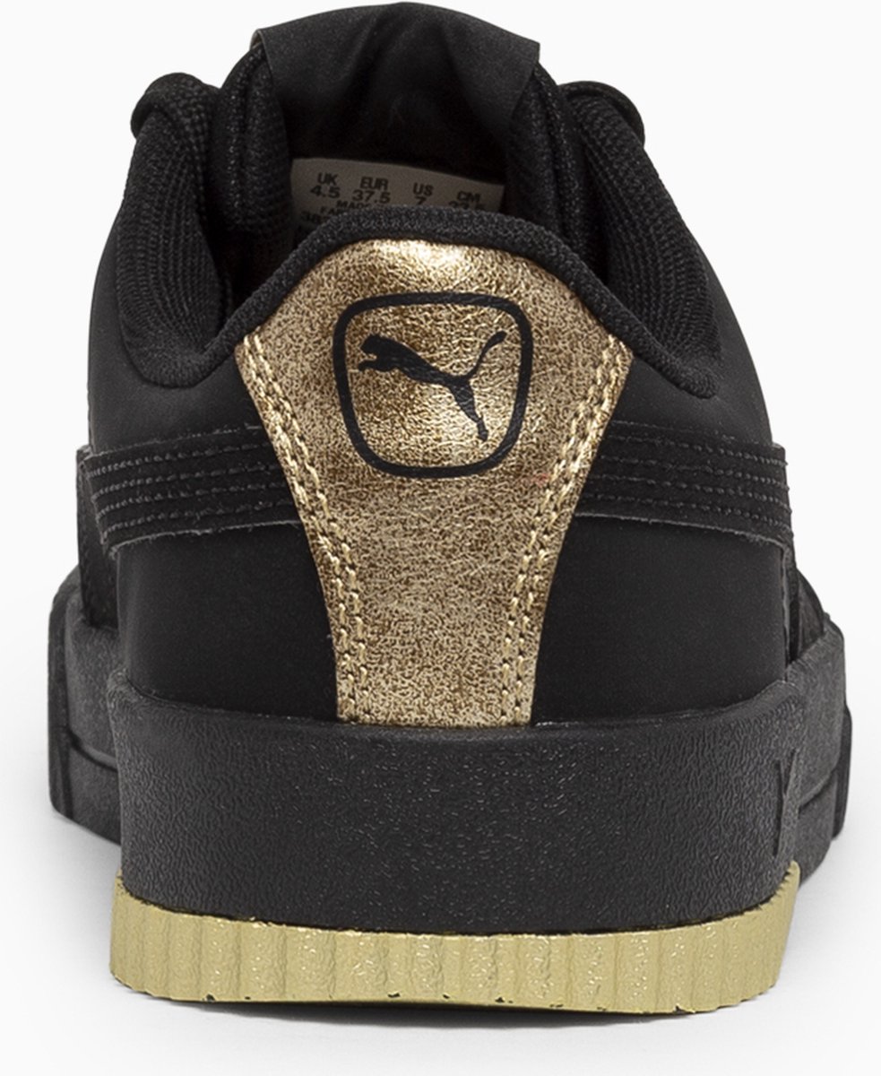 PUMA - maat 37.5-  Carina Raw Metallics Dames Sneakers - Black-Gold