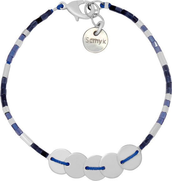 Scmyk armband BS-255 A Inky Hue zilverkleurig