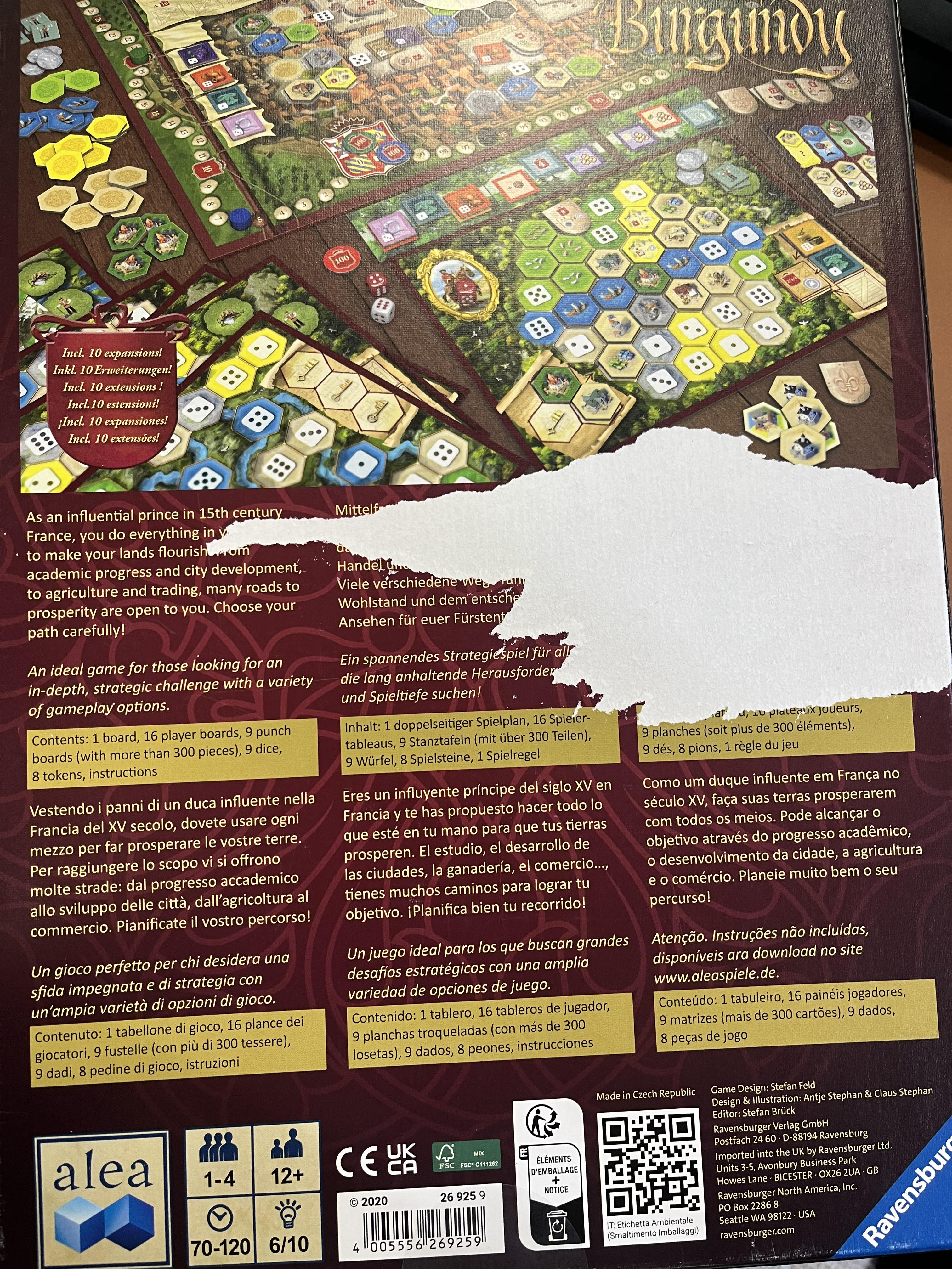 Ravensburger Alea The Castle of Burgundy - Bordspel