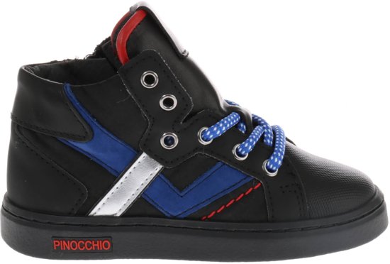 Pinocchio Hoge sneakers Jongens - Zwart - Maat 22