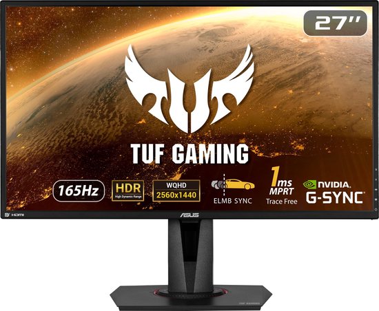 ASUS TUF VG27AQ - QHD IPS Gaming Monitor - 144hz - 27 inch