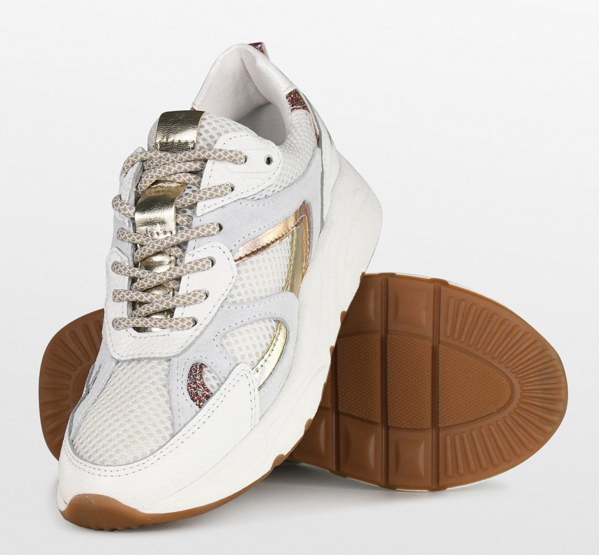 PS Poelman - maat 41- CIBEL Dames Sneakers - Wit Multi