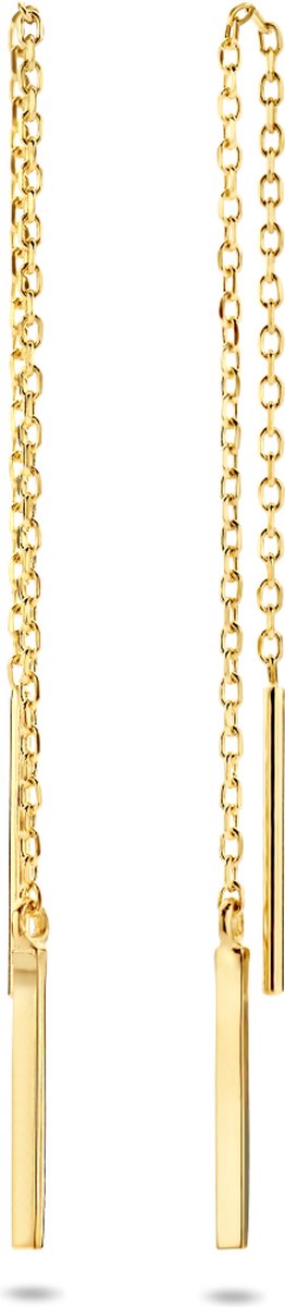 Sparkle14 Balkje Dames Doortrekoorbellen - 70 mm