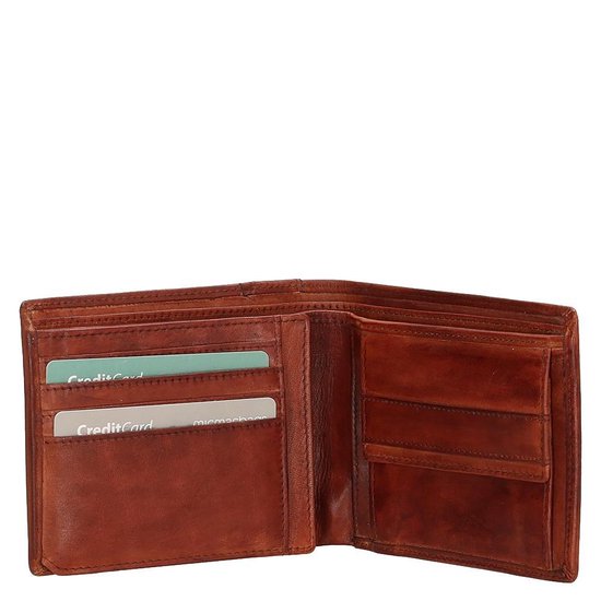 Micmacbags Wallstreet Heren billfold Portemonnee - cognac