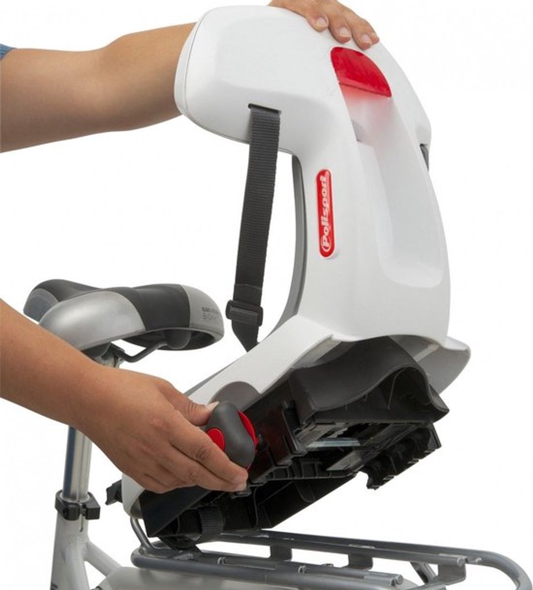 Polisport Guppy Junior CFS Fietsstoeltje Achter - Wit/Grijs