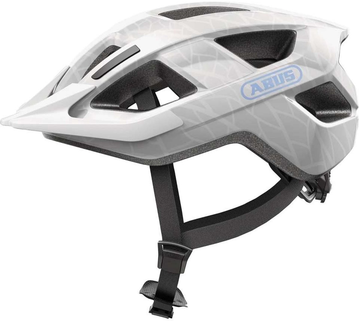 Fietshelm ABUS ADURO 3.0 LED white art L - 58-62 cm - wit - Geschikt voor gebruik op elektrische fietsen - stadsfietsen - 335 g