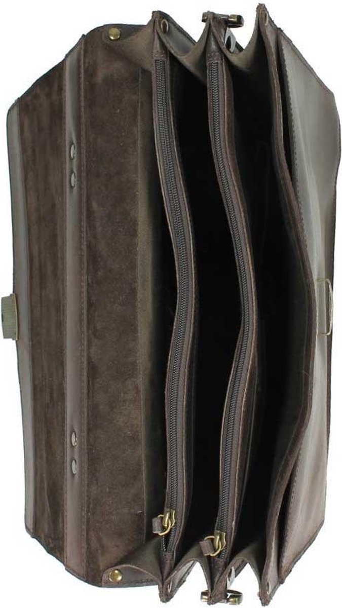 BURKELY Vintage Dean Briefcase Aktetas - 15 inch Laptoptas - Bruin