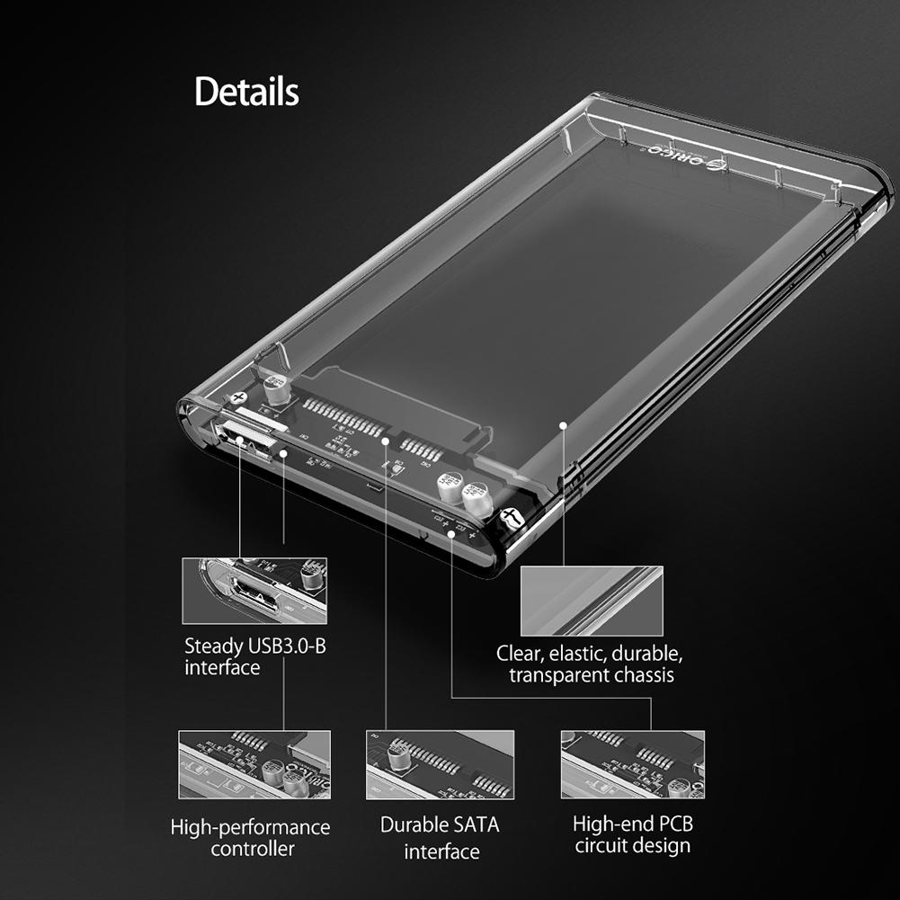 Orico 2139U3 2.5 Inch Hdd Case Sata 3.0 Usb 3.0 5Gbps Hdd Behuizing Transparante Harde Schijf Doos V