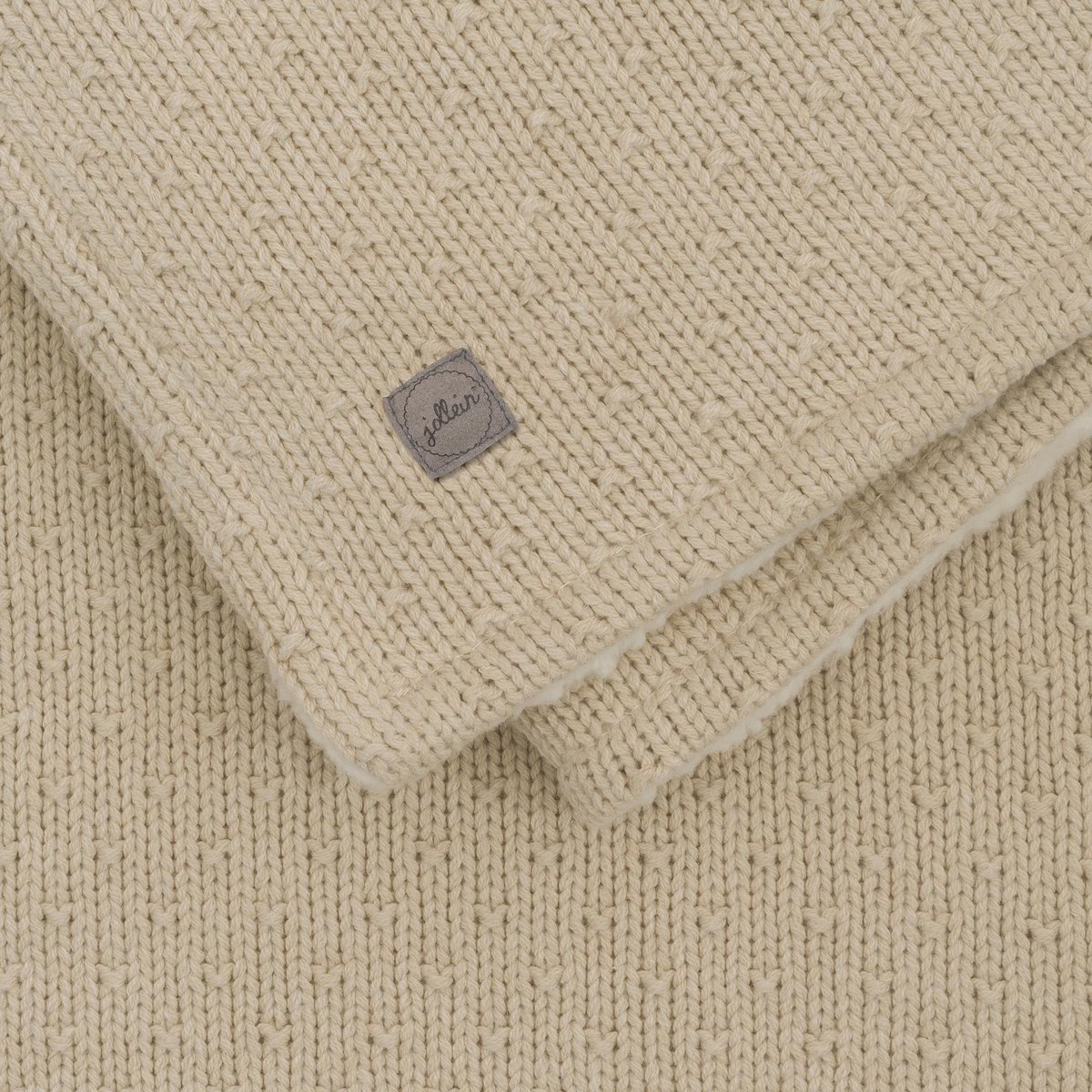 Jollein Wieg deken Bliss knit teddy 75x100cm nougat