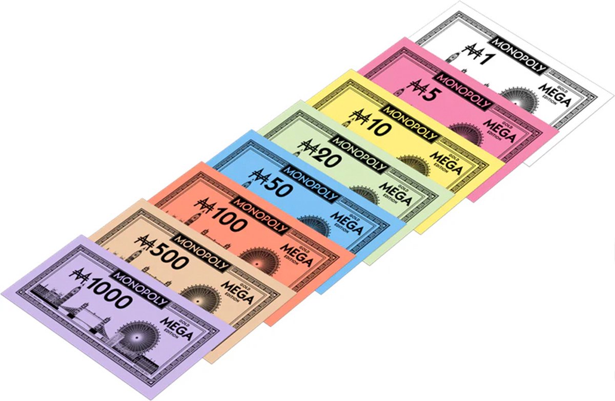 Winning Moves Monopoly - Bordspel - Mega Gold - Engels