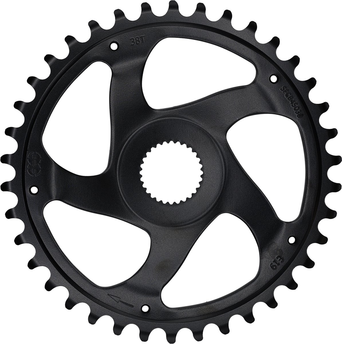 fietsring, kettingwiel, entirig, zwarte gietijzer, 42T
