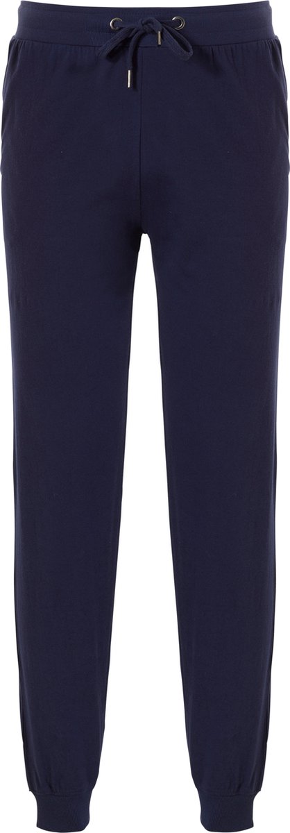 broek, trainingsbroek, navy, twill, katoen, elastiek, koord