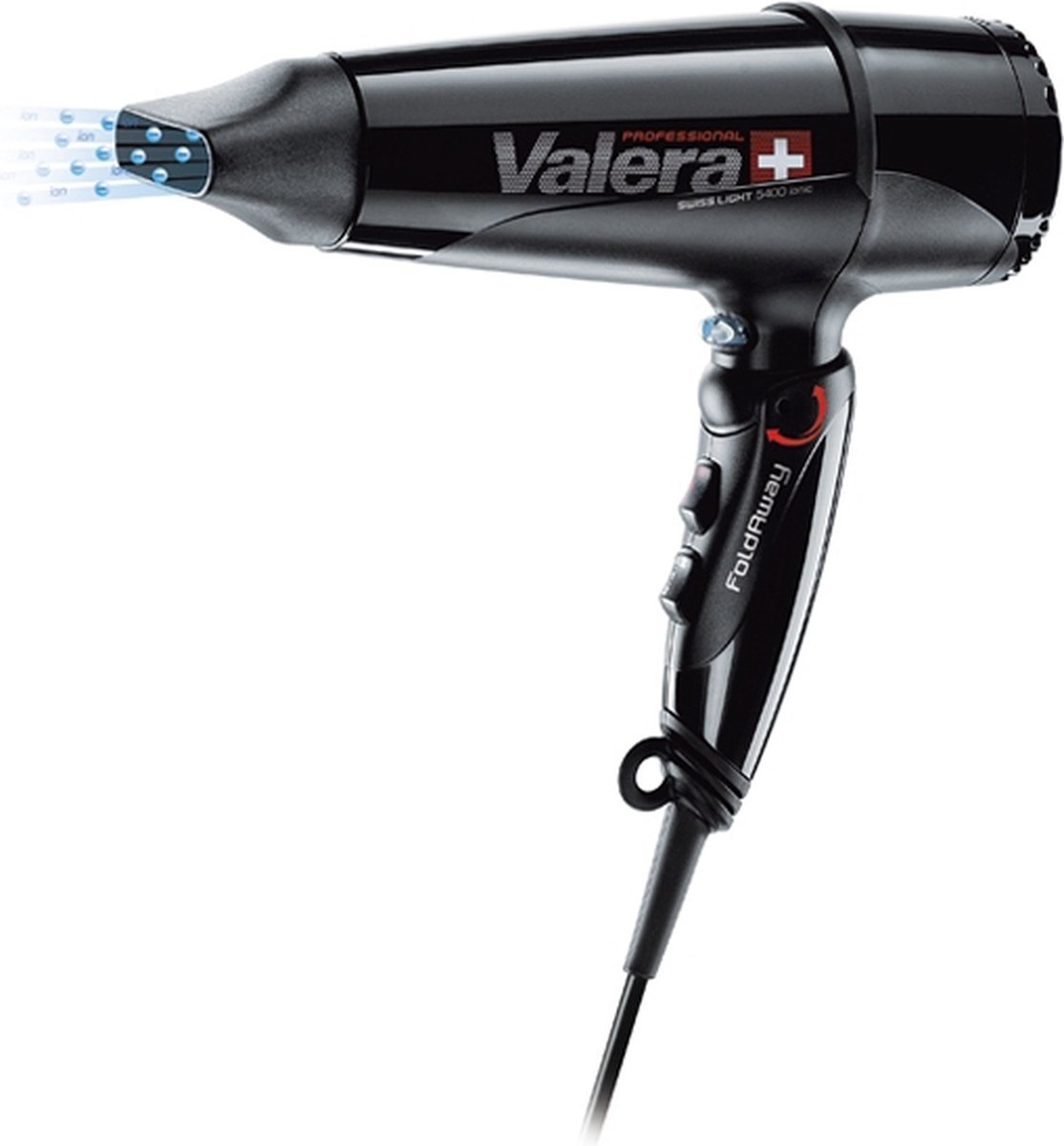 Valera LIGHT SL5400T - Lichtgewicht opvouwbare föhn - Krachtige Long-Life DC motor - Swiss made