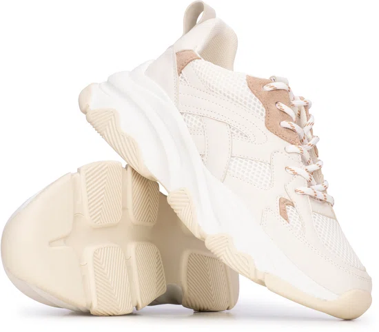 POSH by Poelman GIGI - maat 38 - Dames Sneakers - Gebroken wit