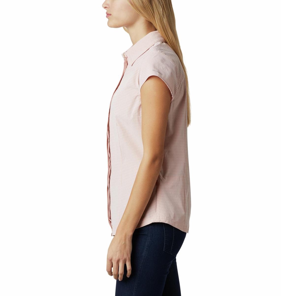 Columbia Saturday Trail Ii Stretch Print Ss Outdoorblouse - XS - Dames - Peach Cloud End