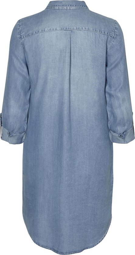 VERO MODA  - Maat M - VMSILLA LS SHORT DRESS LT BL GA NOOS Dames Jurk