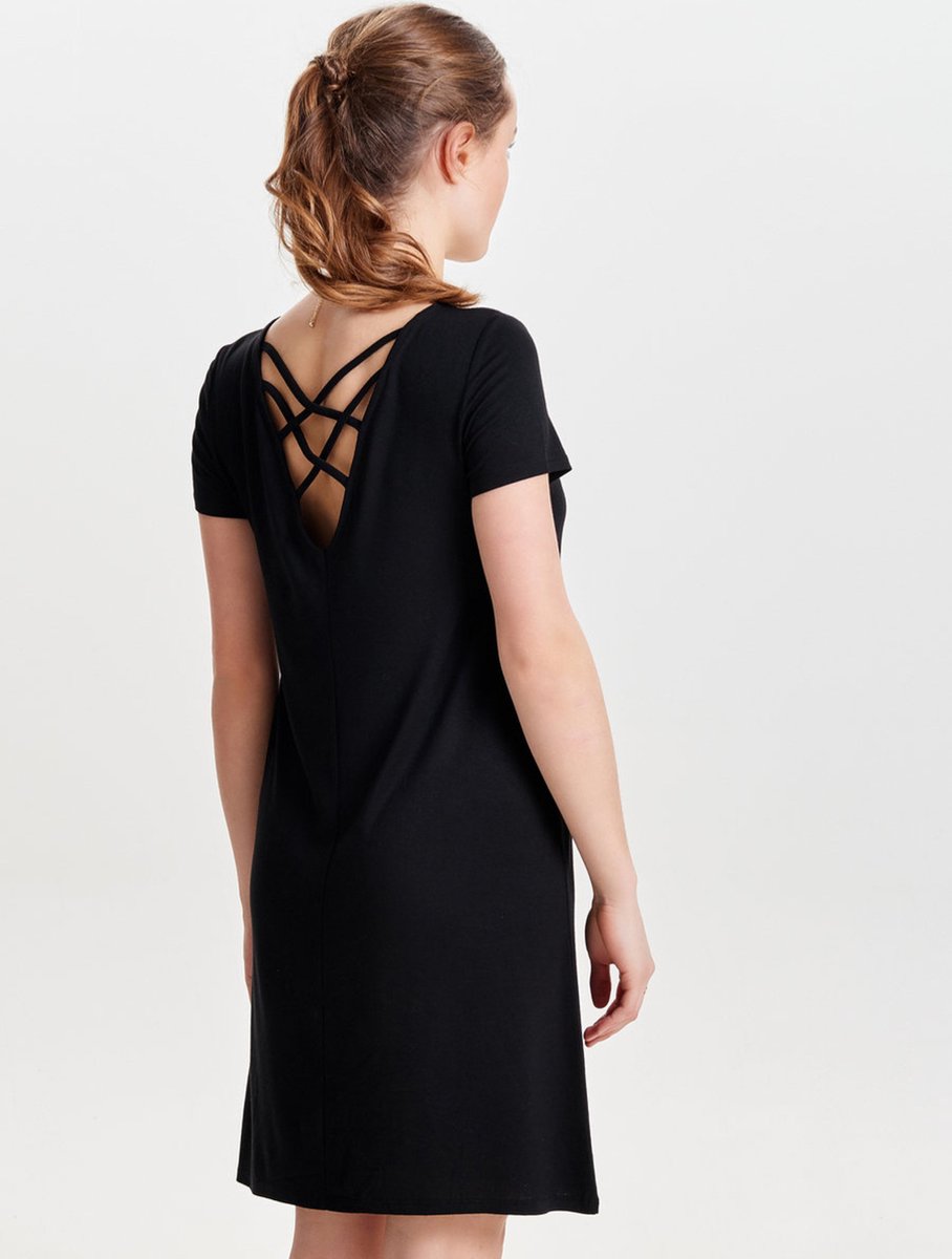 ONLY - Maat XS - ONLBERA BACK LACE UP S/S DRESS JRS NOOS  - Dames Jurk