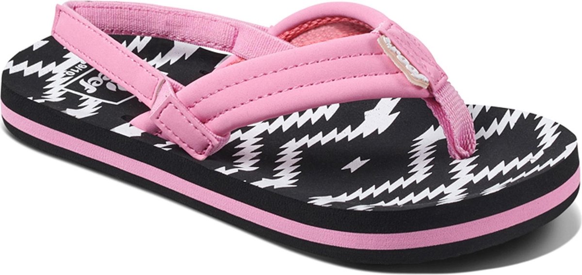 Reef Little Ahi - Maat 21/22 - Meisjes Slippers - Roze/Zwart