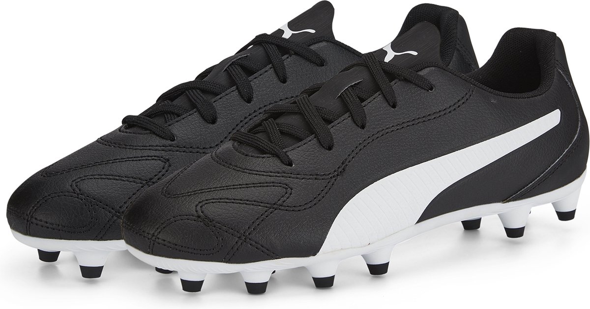 schoenen, soccer, hoge schacht, black, witte zool