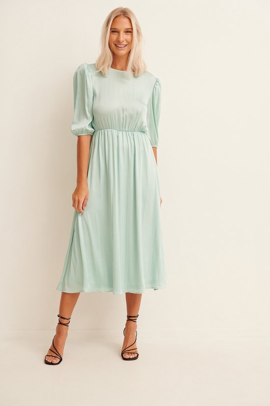 jurk, korte mouw, mintgroen, kleding, visueel