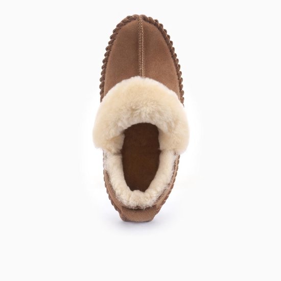 slipper, mocassin, shearling, brown, lintel-boot