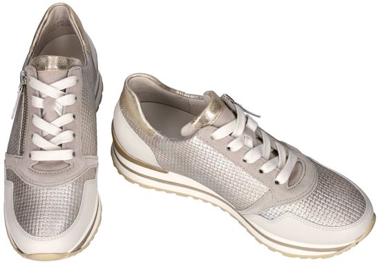 sneakers, damestudio, mesh, glitter, white-silver