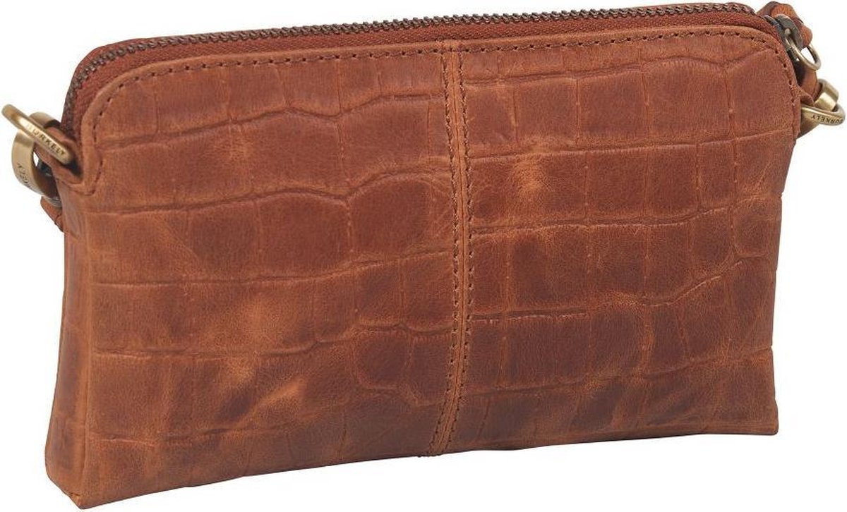 BURKELY Cassy Croco Dames Crossbodytas - Cognac