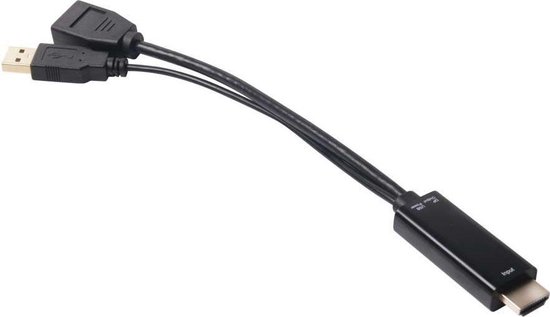 club3D CAC-2330 HDMI Adapter [1x HDMI-stekker - 1x DisplayPort bus] Zwart