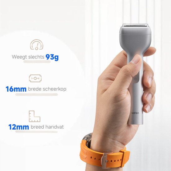 Laifen T1 Pro Trim & Shave - Scheerapparaat & Baardtrimmer - Compact & IPX7 Waterdicht - Travel mode - Zilver