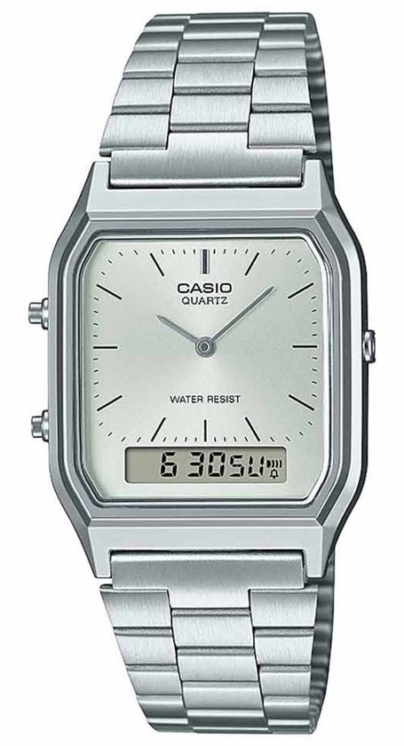 Casio Casio Collection Vintage AQ-230A-7AMQYES Horloge - Staal - Zilverkleurig - Ø 31.5 mm