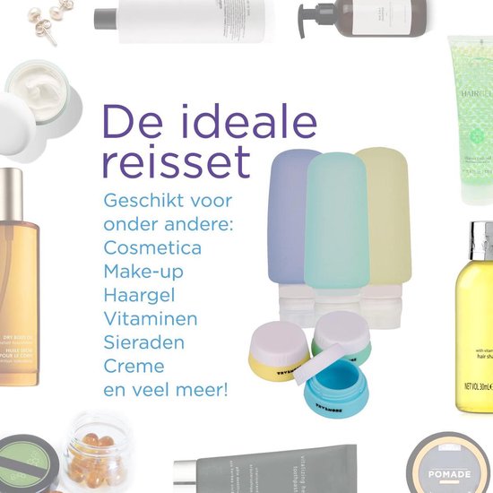 TravelMore Navulbare Silicone Reisflesjes met  Etui