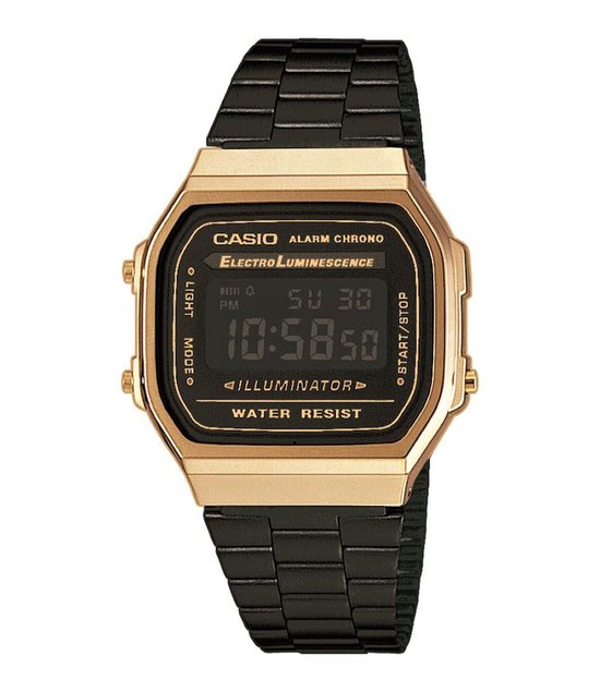 Casio Vintage A168WEGB-1BEF Dameshorloge 36 mm - Zwart