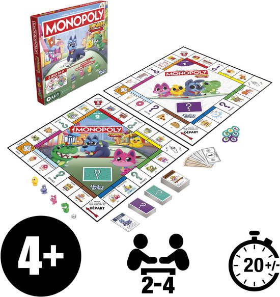 Monopoly Junior-bordspel - 2 spellen in 1 - Fransie Editie