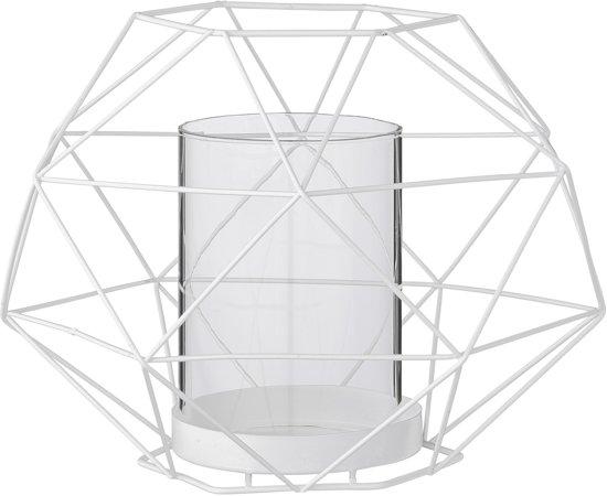 Bloomingville Graphic - Waxinelichthouder - Wit - h16 cm