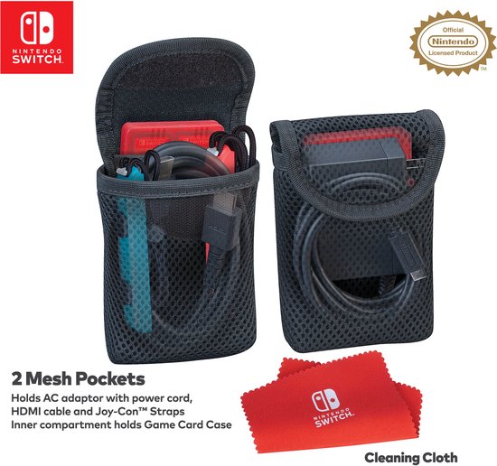 Game Traveler Nintendo Switch Officiële Deluxe Opbergtas - Consolehoes - Zwart