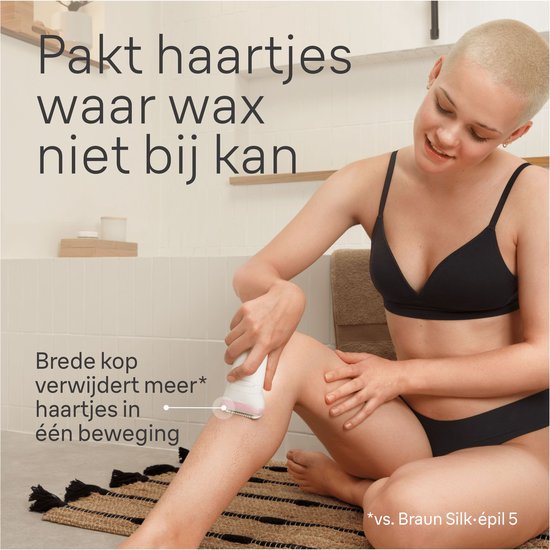 Braun Silk·épil 7 - Epilator voor Eenvoudige Ontharing - Langdurig Gladde Huid - 7-000 - Wit/Flaming