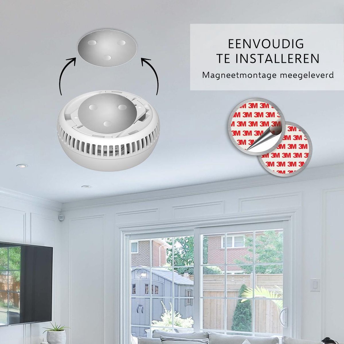 2-Pack ELRO FS1805 Rookmelder met 5 Jaar Batterij en Magneet Montage - Voldoen aan Europese Norm EN1