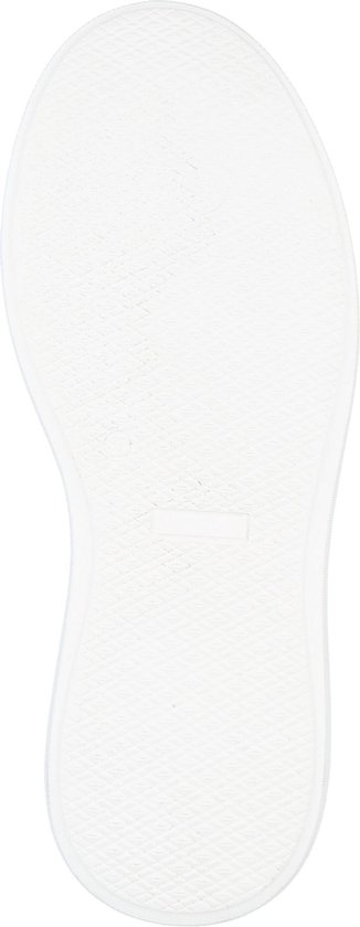 PS Poelman Star -maat 41- Dames Leren Tennis Sneakers met Leopard Print en Strap - Wit