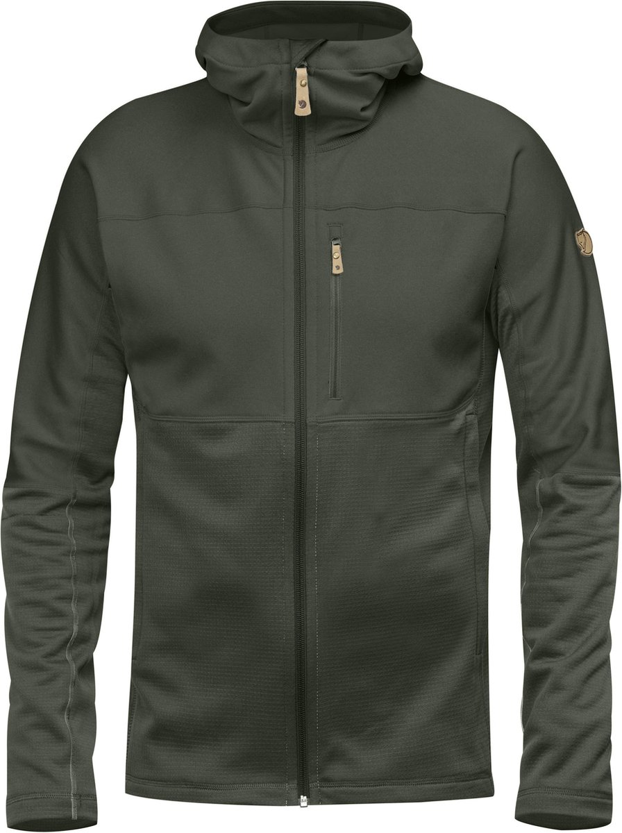 jas, softshell, hoodie, donkergroen, ritssluiting
