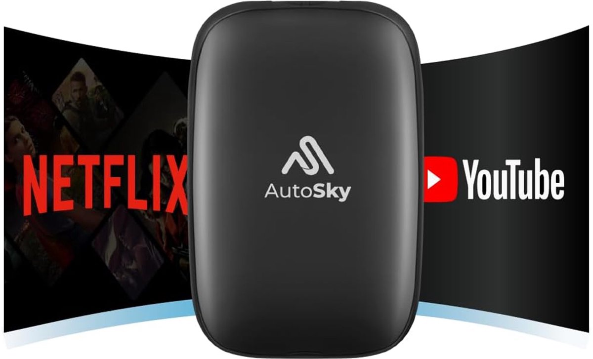 internet-tv, streaming-dongle, auto-sky, black, compact