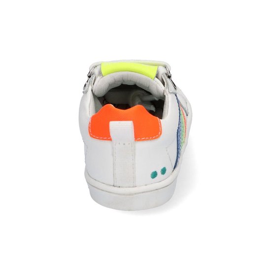 BunniesJr Puk Pit - Maat 20 - Unisex sportieve sneaker - Wit multi