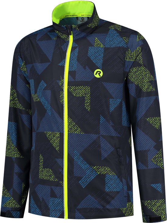 Rogelli Maat M Electro Hardloopjack - Heren - Donkerblauw, Zwart, Fluor