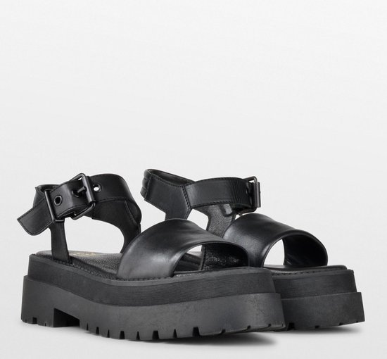 PS Poelman -maat 37- Korios Dames Sandalen- Zwart