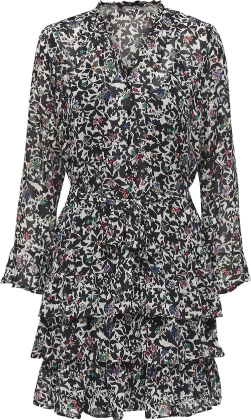 ONLY Maat M ONLMELINA LIFE 7/8 RUFFLE DRESS WVN Dames Jurk