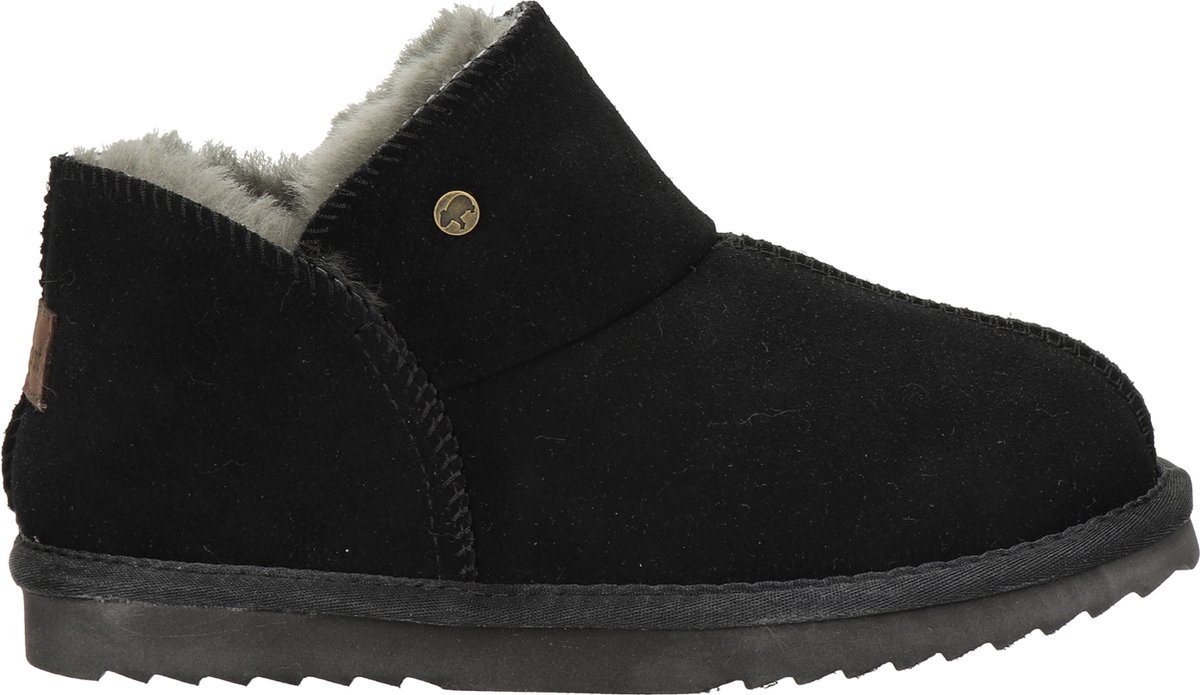Warmbat - Maat 40 - Willow Women Suede Dames Sloffen - Zwart